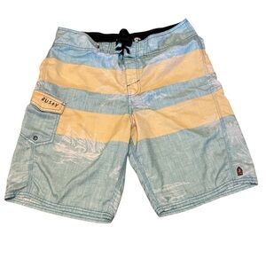 Men's Rusty Boardshorts Size 33 Pirate Ship Pattern